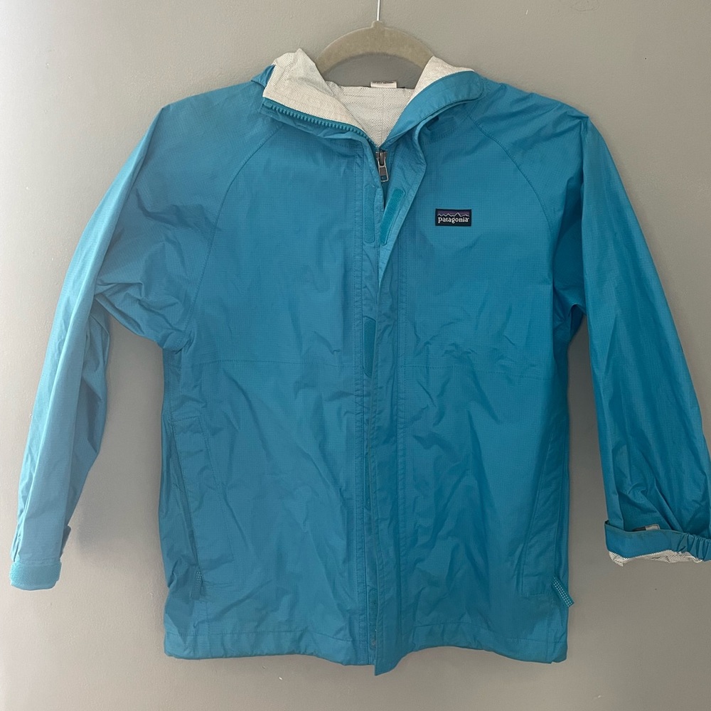 Blue Patagonia Kids Rain Coat